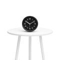 Quartz Table Alarm Clock (Black). 