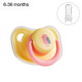 SF 1Pc Silicone Baby Pacifier Baby Bites and Chewable Products Comfortable Nipple Appearance for Newborns Flat Pacifier. 