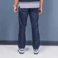 D-Blaq Men's Dark Blue Slub Twill Pant. 