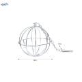 Hung Ball Shape Feeder Toy Stainless Steel Grass Rack for Chicken Hamster Rat. 