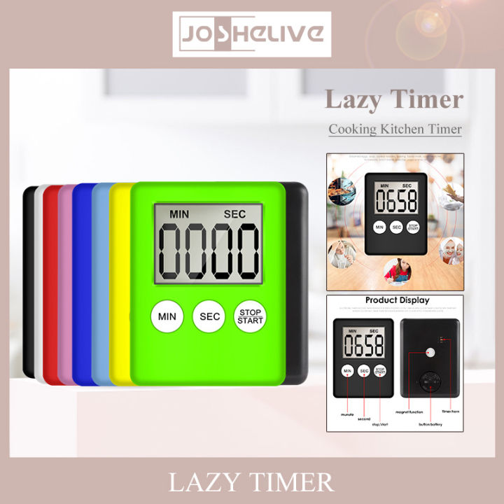 Cooking Timer LCD Digital Screen Clock Kitchen Countdown Timer Mechanical Digital Kitchen Timer Magnetic
