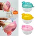 Baby Milk Powder Dispenser 3 Section Food Container Storage For Outdoor 1 Pc Portable - baby milk powder container - Storage Feeding Box Newborn Baby Milk Powder Formul Dispenser Kids PP Food Container Kids Ecological Tableware Travel  3 in 1 Bottles. 