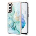 Casing for Samsung Galaxy S21 FE 5G Ultra-Thin Marble Pattern Hybrid Hard Back Soft TPU Bumper Protective Case Cover. 
