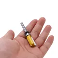 3Pcs 1/4 Inch Flush Trim Router Bit Pattern Bit Top & Bottom Bearing 1/2 inch Blade Template Edge Wood Trimmer Cutter Carpenter. 