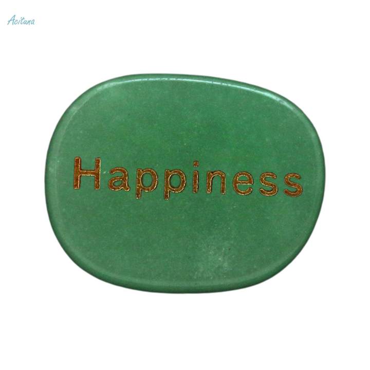 Small Engraved Stones, Polished Flat Oval Palm Stones Tumble Stones for Gifts Dorm Desk Night