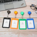 Universal Hard Plastic Office Supplies Card Sleeve Retractable Badge Holder Protector Cover ID Card Badge Holder. 