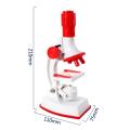 10Pcs 1200x Children Microscope Set for Kids Educational Toy - White. 