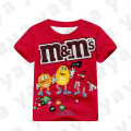 * Yaya * M & M's T-shirt 3D print shirt print character boy and girl T-shirt cartoon. 