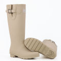 Spring and Summer Knee-High Rain Boots Non-Slip Men's and Women's Rubber Boots British Fashion Catch the Sea Rubber Boots Women's Western Style Slim Fit Riding Boots Shoe Cover. 
