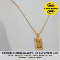 Gold Plated 01mm Box Chain 18/24 Inch With Medium Box Pendant for Women. 