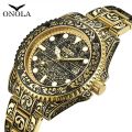 ONOLA brand fashionable business waterproof retro simple quartz men's watch. 