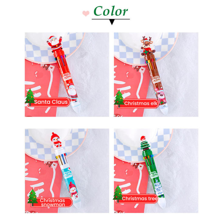 Pen%20Color%20Pen%20Santa%20Claus%20Ballpoint%20Pen%200.5mm%20School%20Stationery%20Kids%20Gifts%201PC%20Christmas%2010%20color%20Ballpoint%20Pen%20Student%20Press%20-%20Image%204