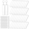 ARELENE 120 Pieces Rectangle Acrylic Key Chain Blank Transparent Acrylic KeyChain Blank. 