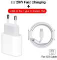 20W iPhone Charger PD USB C For iPhone 11 12 13 8 Plus SE 2 20W Fast Charging For iPhone XR X XS Max For iPad PD USB C Cable. 