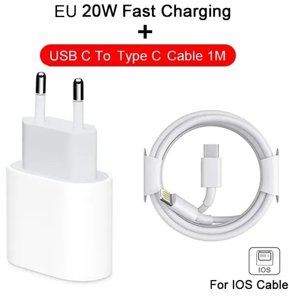 20W iPhone Charger PD USB C For iPhone 11 12 13 Plus SE 20W