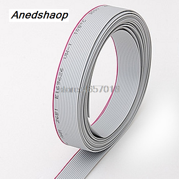 thumbnail image 2 of 2M 10-Way Gray Flat Ribbon Cable – 2.54mm 28AWG 300V 2651s – Open Box 2 of 6
