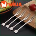【WEJA】Mini Stainless Steel Fork Dessert Cake Fruit Salad Cutlery Flatware Love Heart Handle. 