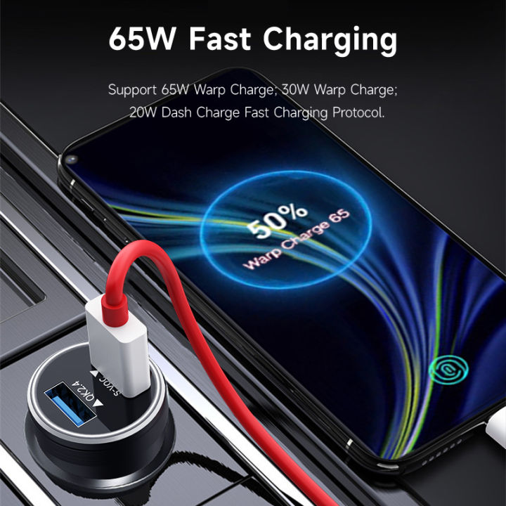 65W%20Warp%20Charge%2030W%20Car%20USB%20Phone%20Charger%20Fast%20Charging%20For%20Oneplus%209R%2010%20Pro%208%207%206%205%209RT%209%20Nord%20N10%20N100%20Samsung%20Dash%20One%20plus%20-%20Image%202