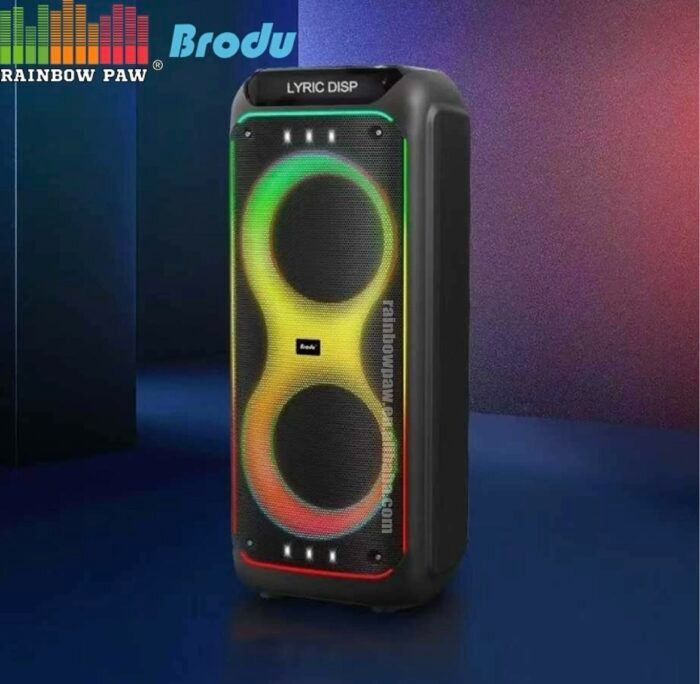Brodu 2123 10Inch Woofer Lyrics Display Party Box Speaker with Dual Mic ...