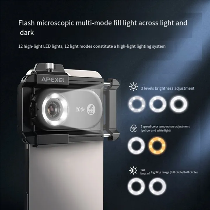 Phone%20Microscope%20Lens,%20with%20LED%20UV%20Light/CPL/Clip%20200X%20-%20Image%202