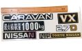 Nissan Caravan VX 2.7D Original Sticker Set. 