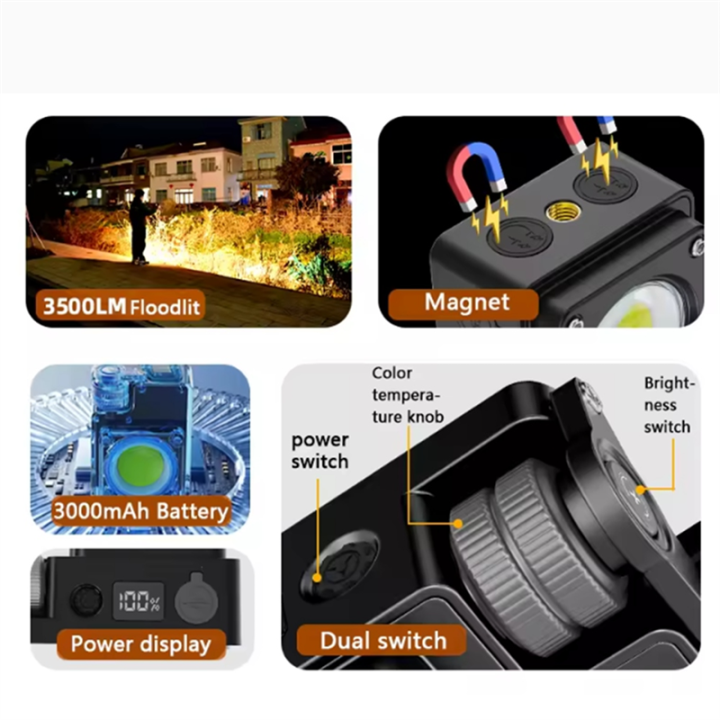 Keychain%20Light%20120-3500LM%20Rechargeable%20Flashlight%20Multifunctional%20Magnetic%20Base%20Portable%203000mAh%20Battery%20Work%20Light%20-%20Image%203
