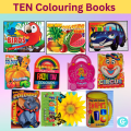 10 Drawing Book Kids Painting Books Colouring Toys for Pre School & Grade 01 Children. 