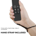 For 2017 Apple TV HD/4K Siri Remote TV Siri Remote 1St Gen Case with for AirTag Holder Anti Slip Silicone Cover, Black. 