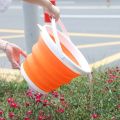 Collapsible Bucket Portable Folding Bucket Water Container with Sturdy Handle for Cleaning Fishing Car Wash Picnic Travel Foldable Bucket with Handle Silicone Bucket Multi Purpose for Beach Camping Garden House Cleaning Tool. 