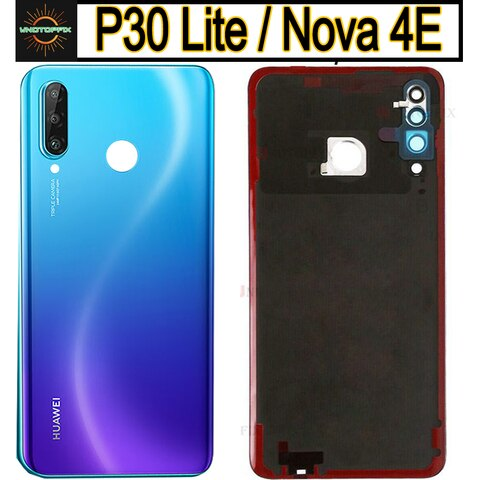 Back Cover For 6.15" Huawei P30 Lite Back Battery Cover Nova 4e Rear Glass Door Housing Case For Huawei P30 Lite Battery Cover