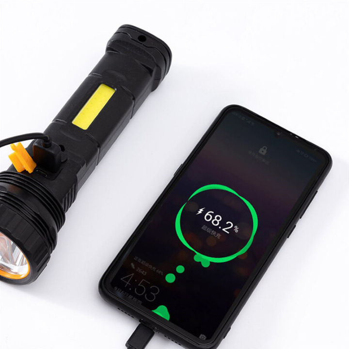 USB/Solar%20Charging%20Flashlight%20Built-in%20Battery%20Torch%20with%20Side%20Lanterna%20Waterproof%20Multi-function%20Emergency%20Power%20Bank%20Hand%20Lamp%20-%20Image%206