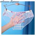 Transparent Briefs Lace Ultra-thin Clear Perspective Female Underwear. 