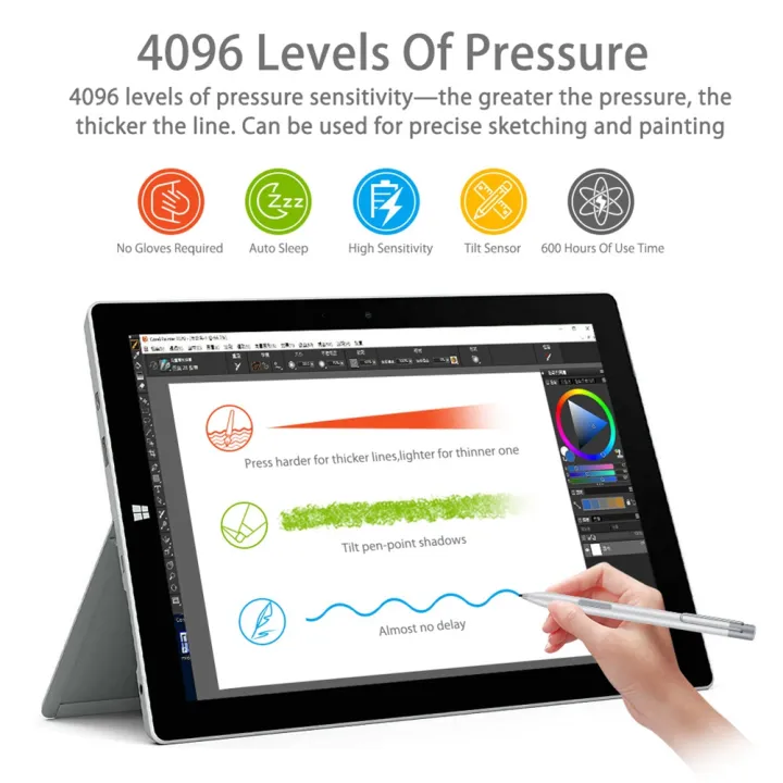 For%20Microsoft%20Surface%20Go%20Pro7/6/5/4/3%20Electronic%20Pen%20Touch%20Capacitance%20Pen%204096%20Levels%20of%20Pressure%20with%20Tip%20Extractor+Tip%20-Black%20-%20Image%208