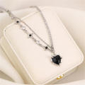 Fashion Crystal Heart Water Drop Pendant Necklaces Sweet Cool Egirl Clavicle Chain Aesthetic Women Jewelry Y2K Accessories. 