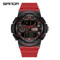 SANDA Top Brand Men's Watches Sport Military Quartz Watch 50M Waterproof Wristwatch for Men Clock relogios masculino 6082. 