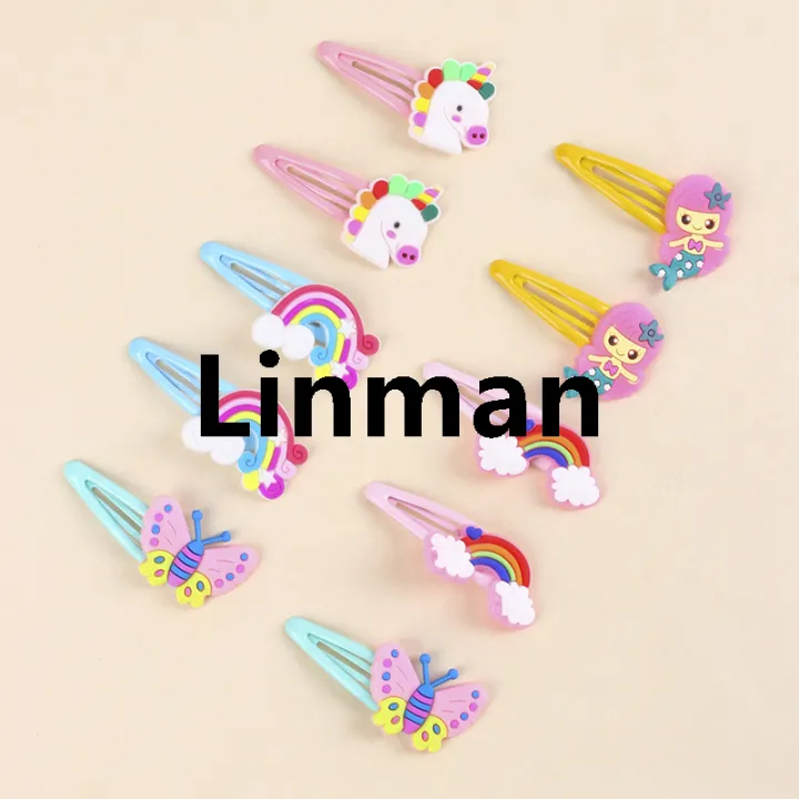 Linman%2010PCS%20Cute%20Unicorn%20hairpins%20For%20Baby%20Girls%20Sweet%20Butterfly%20Hair%20Portable%20Clips%20mermaid%20rainbow%20Hair%20Clips%20Barrettes%20Kids%20Hair%20Accessories%20-%20Image%203