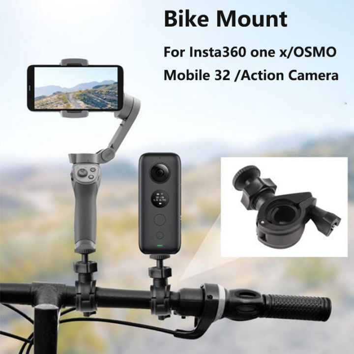 Bike Clamp Mount Holder Clip For Om 4 Osmo Mobile 3 2/zhiyun Smooth Q 4 One X Hero 5 4 Action Camera