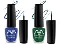 AYA 24 Hrs Long Lasting & Waterproof Eyeliner, Set of 2, (Blue and Green) | Smudge Proof, Transfer Proof Eye Liner for Eye Makeup |. 