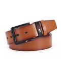 【HUT】 Men's PU Leather Alloy Pin Square Buckle Belt Businessleisure Belts 2023 Fashion Black Coffee Brown Waistbelts For Men. 