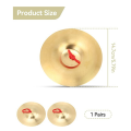 Crash Cymbal Finger Cymbals Pack of 2 Brass Hand Pool Percussion Instrument Toy for Children Adults. 