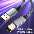 USB A to B Cable USB Printer 2.0 USB B Cable High-Speed Printer Cord Compatible with Hp Canon Brother Epson Lexmark Xerox Dac. 