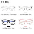 OQ BOGA 4 Colors Unisex Fashion Metal Full Rim Eye Protection Radiation Protection Computer Glasses Women Men Oval Frame Anti Blue Light Eyewear. 
