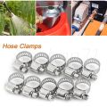 6-29mm Worm Gear Hose Lock for Water Pipe Plumbing/ Adjustable Stainless Steel Screw Band Hose Clamps / Worm Gear Clip Hose Clamp/ Car Fuel Hose Clamps Pipe Clamp. 