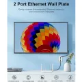 Ethernet Wall Plate with Low Voltage Mounting Bracket,Single Gang. 