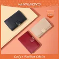 MATEYOYO Women Wallet Simple Pure Color Wallet Fashion Purse Money Bag Multifunctional Clutch Wallet PU Leather Card Wallet Zipper Co-in Pocket. 