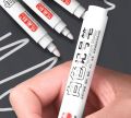 Car Tyre Wheel Metal Permanent White Paint Pen Paint Markers Waterproof Car Tyre Oil-Based Paint Pen Permanent Marker Pen for tyres - White. 