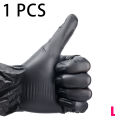 1/2Pcs Thickened Black Kitchen Protective Gloves Disposable PVC Gloves Waterproof Food Grade Gloves Kitchen Cleaning Gloves. 