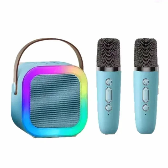 Bluetooth K12 Karaoke Machine Portable 5.3 PA Speaker System with 2 Wireless Microphones
