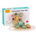Kidlove Kids Wooden Afternoon Tea Set Toy Pretend Play Food Learning Role Play Game Toys For Girls Boys Gifts. 