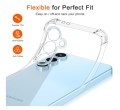 Samsung Galaxy A56 Transparent Shockproof Back Cover – Soft Silicone TPU Case. 
